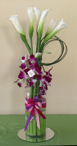 131 Alcatraz con
orquideas dendrobium