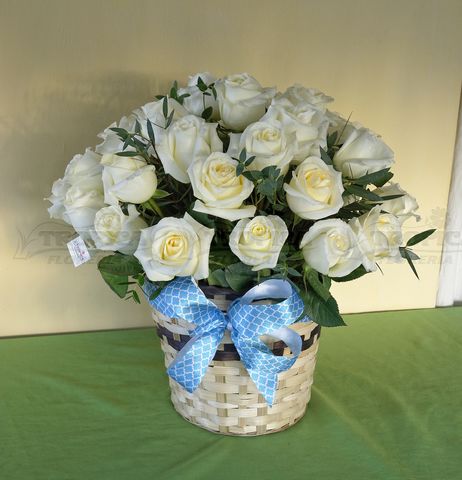 143 Canasta con 36b rosas
