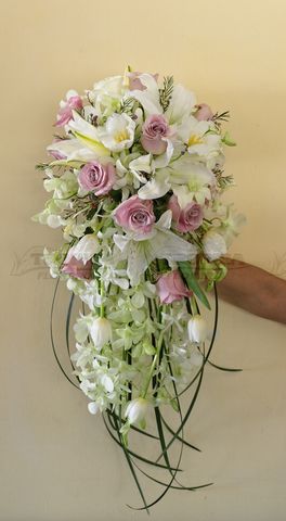 Bouquet de novia con cascada